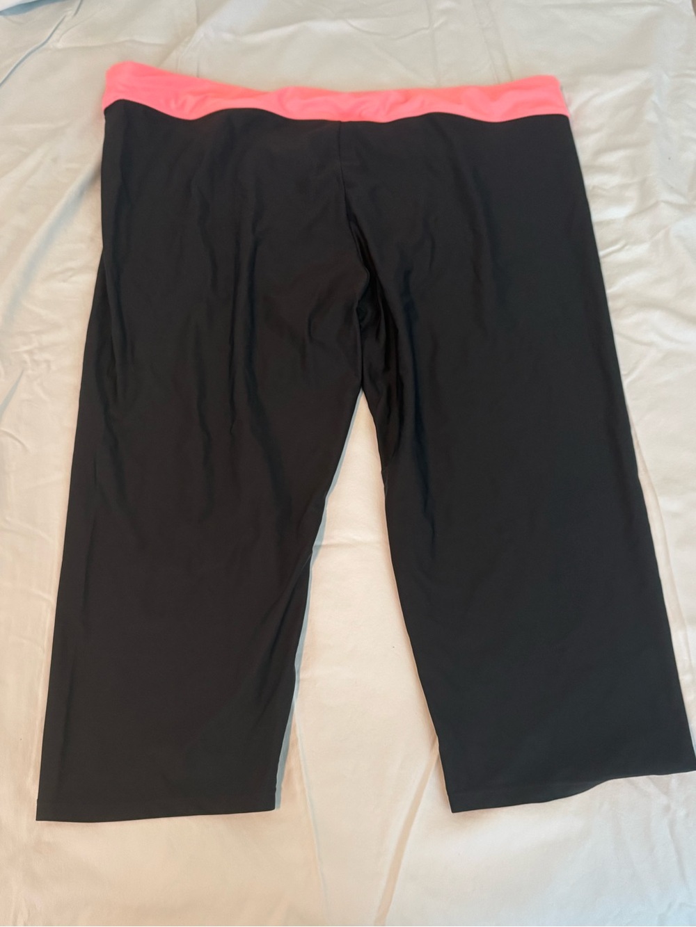 3x swim capris with coral waistband- gently used. N 10